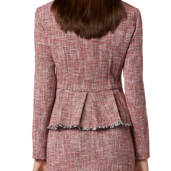🌹NEW- Cesilia Tweed Pleated Peplum Jacket & Skirt - Picture 3 of 15